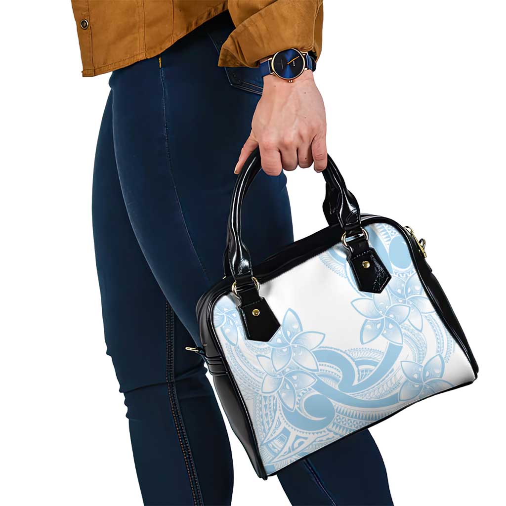Polynesian Tribal Plumeria Lotu Tamaiti Shoulder Handbag Pastel Sky Blue - Polynesian Pride