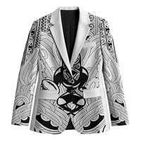 2026 Autumn Rugby Nations New Zealand Custom Blazer White Kowhaiwhai Maori Tribal Taniko Motif