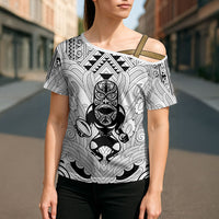 2026 Autumn Rugby Nations New Zealand Custom Cross Shoulder Shirt White Kowhaiwhai Maori Tribal Taniko Motif