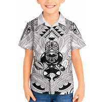 2026 Autumn Rugby Nations New Zealand Custom Hawaiian Shirt White Kowhaiwhai Maori Tribal Taniko Motif
