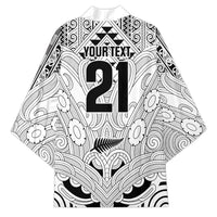 2026 Autumn Rugby Nations New Zealand Custom Kimono White Kowhaiwhai Maori Tribal Taniko Motif