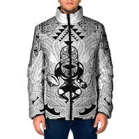 2026 Autumn Rugby Nations New Zealand Custom Padded Jacket White Kowhaiwhai Maori Tribal Taniko Motif