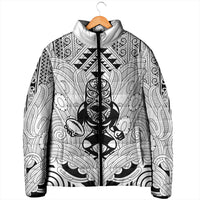 2026 Autumn Rugby Nations New Zealand Custom Padded Jacket White Kowhaiwhai Maori Tribal Taniko Motif