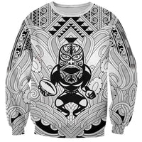 2026 Autumn Rugby Nations New Zealand Custom Sweatshirt White Kowhaiwhai Maori Tribal Taniko Motif