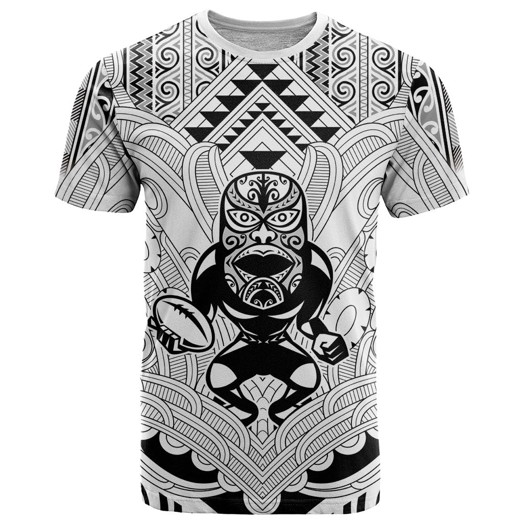 2026 Autumn Rugby Nations New Zealand Custom T Shirt White Kowhaiwhai Maori Tribal Taniko Motif