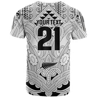 2026 Autumn Rugby Nations New Zealand Custom T Shirt White Kowhaiwhai Maori Tribal Taniko Motif