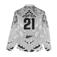 2026 Autumn Rugby Nations New Zealand Custom Women Casual Shirt White Kowhaiwhai Maori Tribal Taniko Motif