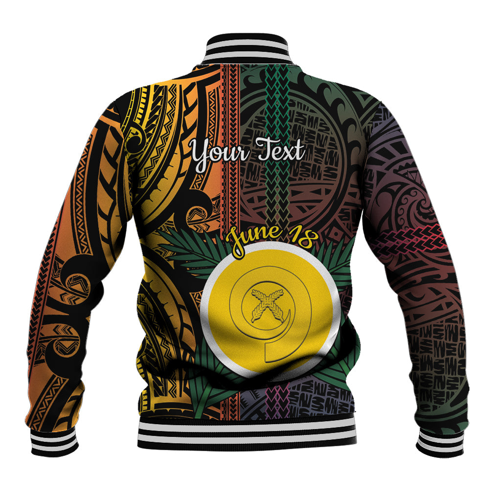 Personalised Shefa Day Baseball Jacket Happy June 18 Vanuatu Province