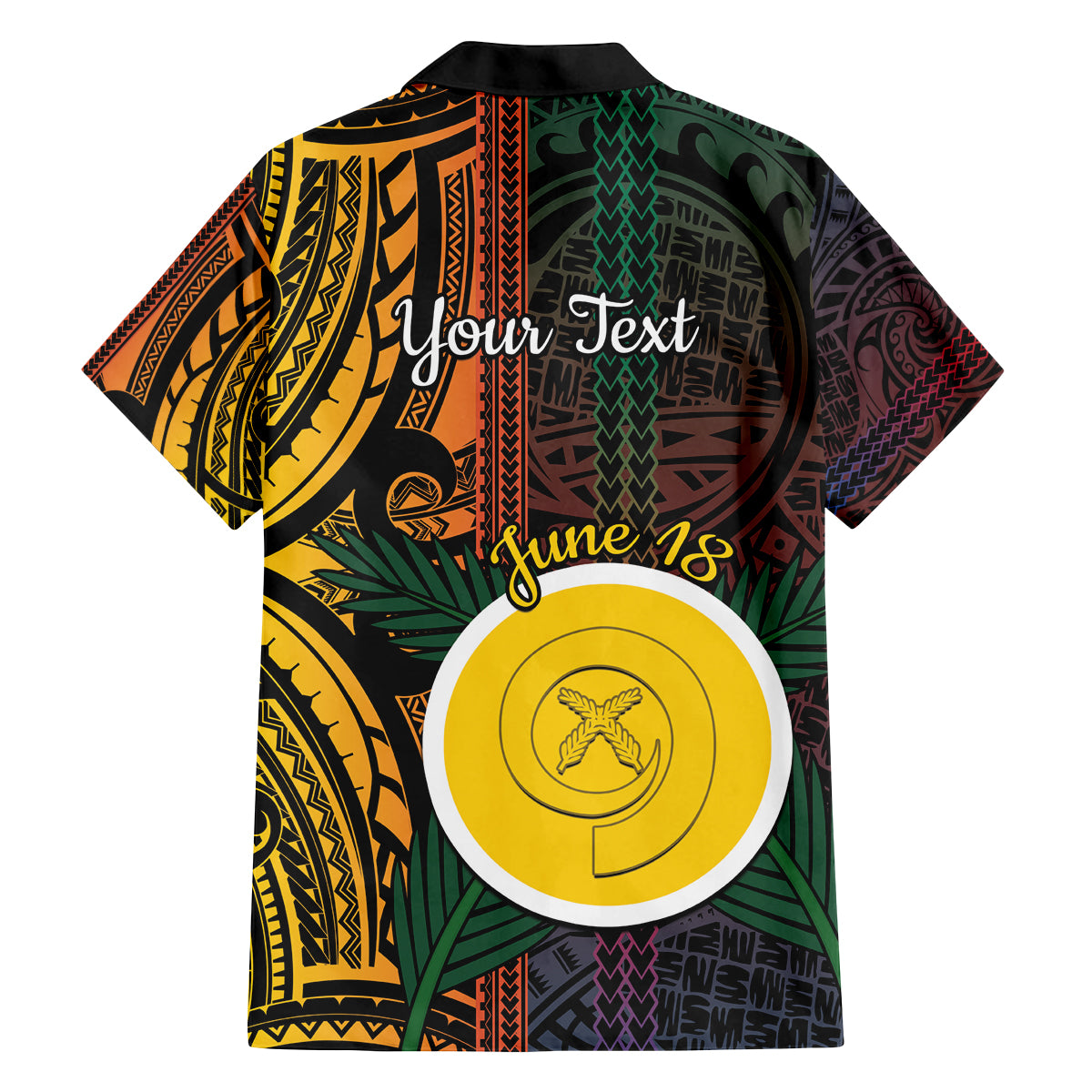 Personalised Shefa Day Family Matching Off Shoulder Short Dress and Hawaiian Shirt Happy June 18 Vanuatu Province