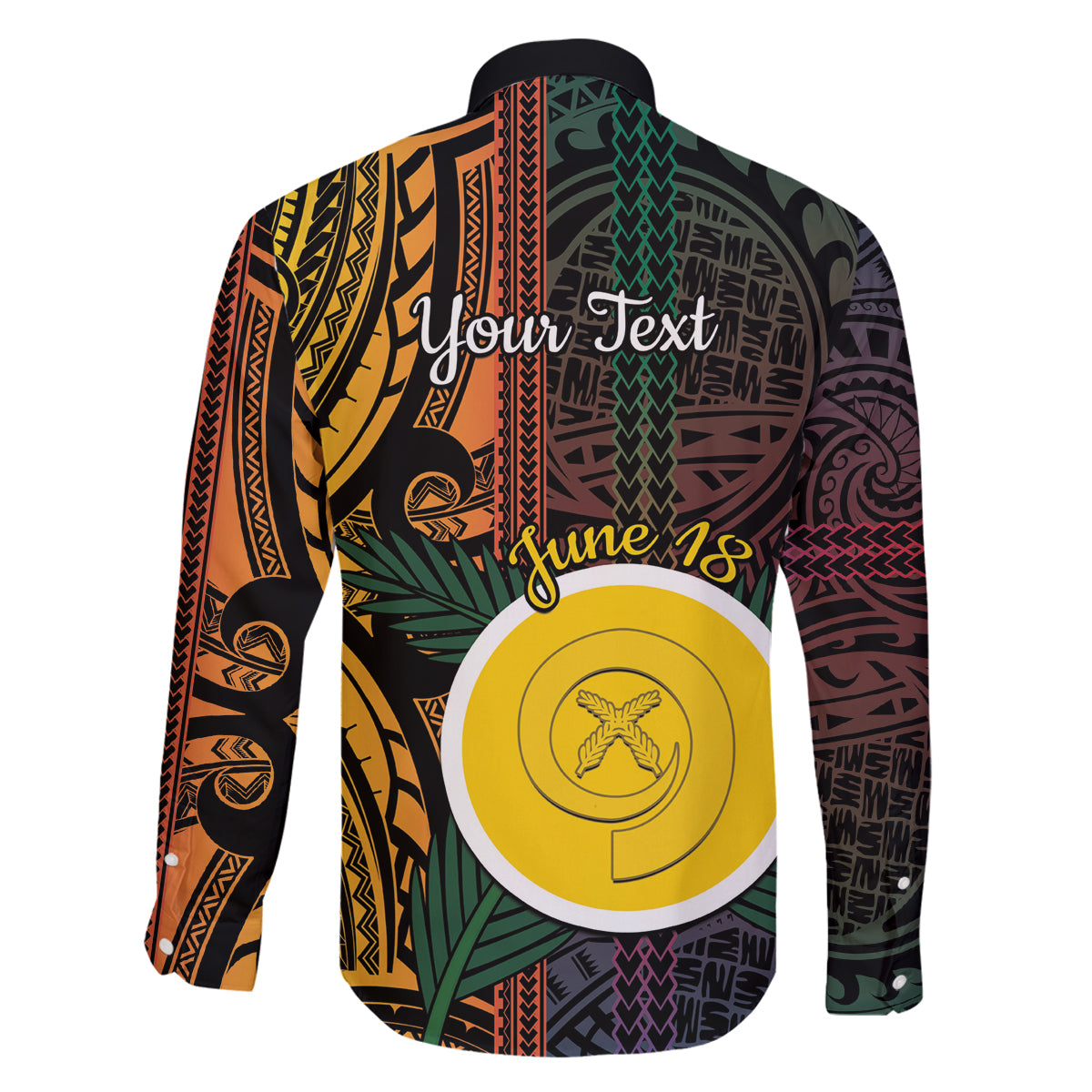 Personalised Shefa Day Family Matching Summer Maxi Dress and Hawaiian Shirt Happy June 18 Vanuatu Province