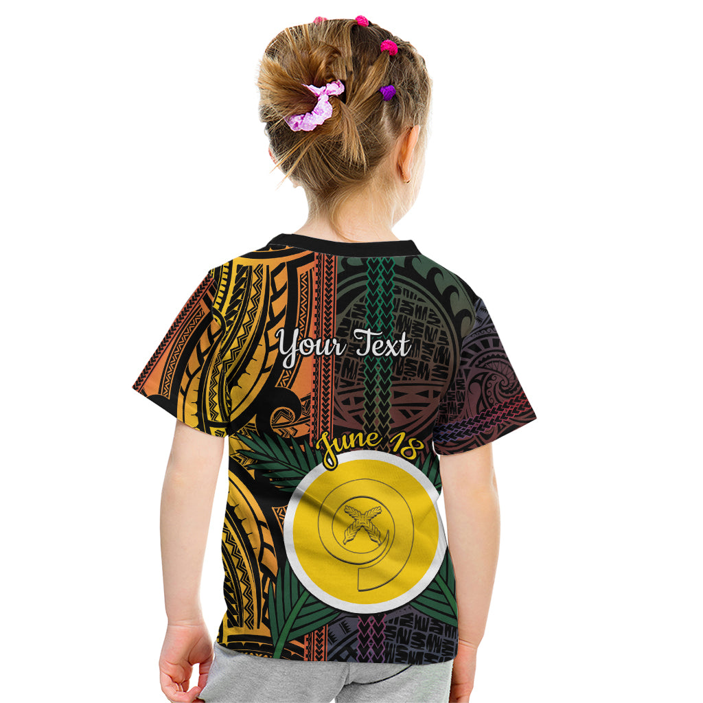 Personalised Shefa Day Kid T Shirt Happy June 18 Vanuatu Province
