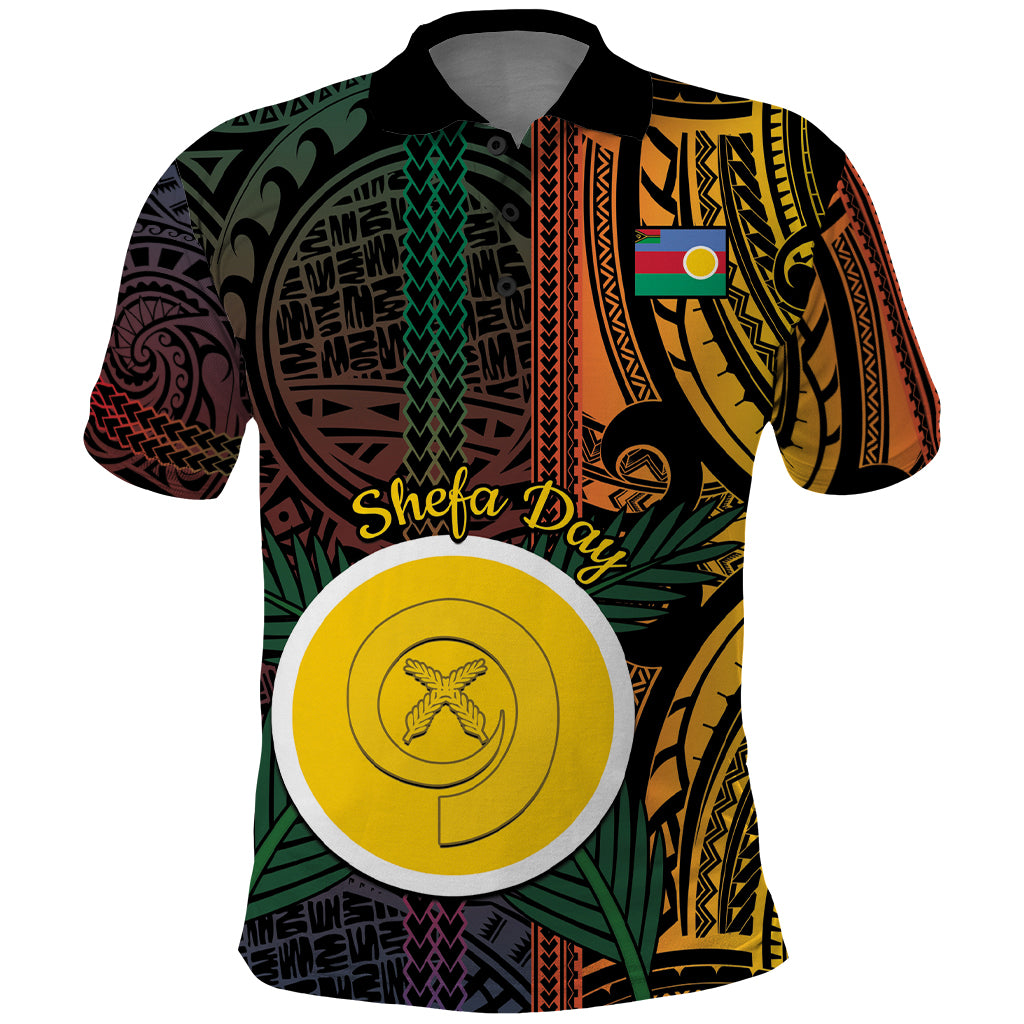 Personalised Shefa Day Polo Shirt Happy June 18 Vanuatu Province