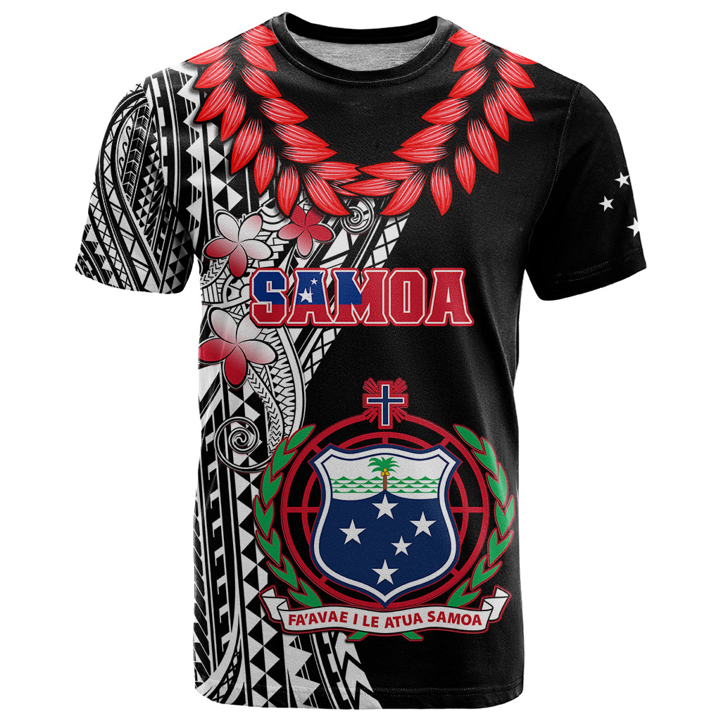 Polynesian Pride Samoa T Shirt Ula Fala Mix Samoan Tribal Black Version LT14 Black - Polynesian Pride