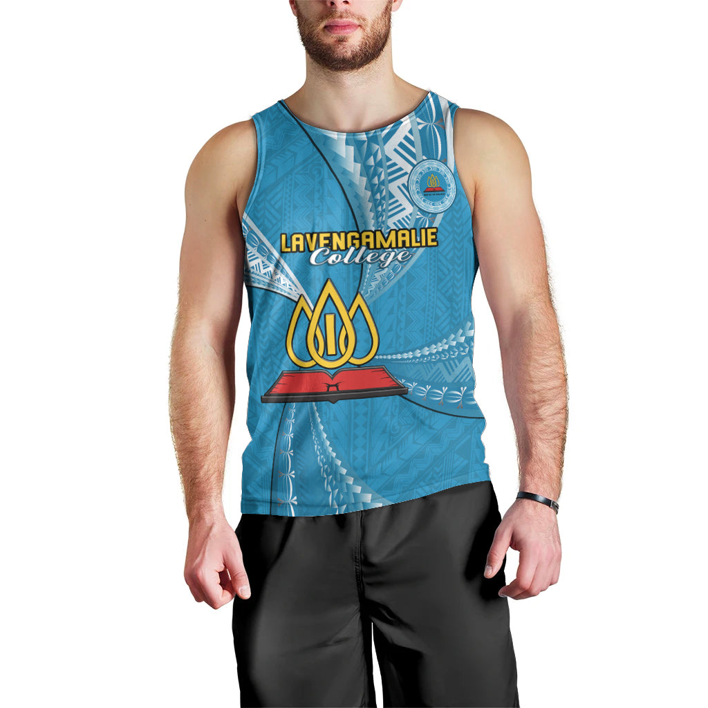 Personalised Tonga Lavengamalie College Men Tank Top Tongan Ngatu Pattern LT14 - Polynesian Pride