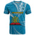 Custom Tonga Lavengamalie College T Shirt Tongan Ngatu Pattern LT14 Blue - Polynesian Pride