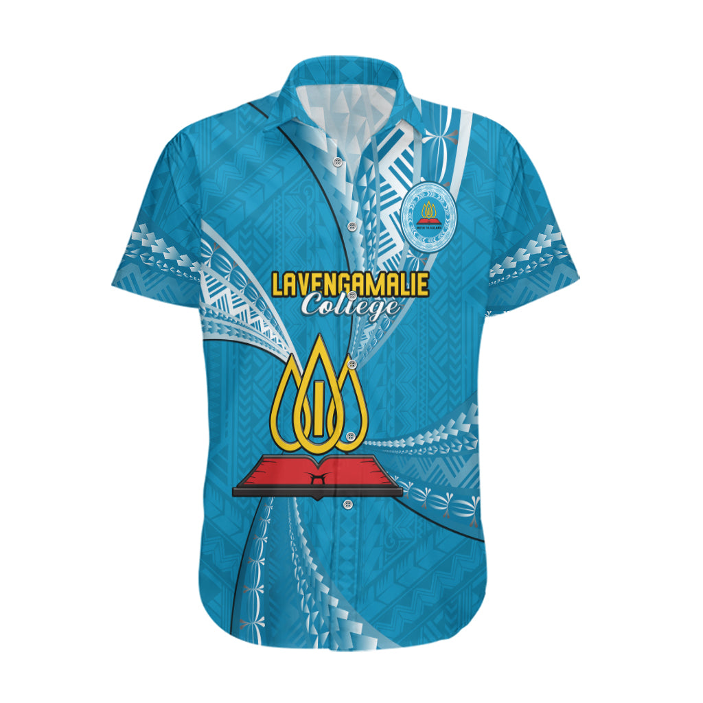 Personalised Tonga Lavengamalie College Hawaiian Shirt Class Of Year Tongan Ngatu Pattern LT14 Blue - Polynesian Pride