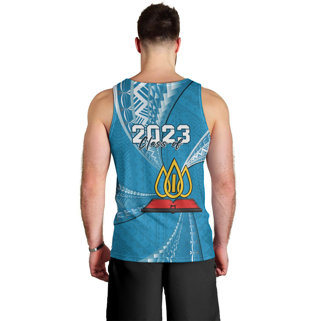 Personalised Tonga Lavengamalie College Men Tank Top Class Of Year Tongan Ngatu Pattern LT14 - Polynesian Pride