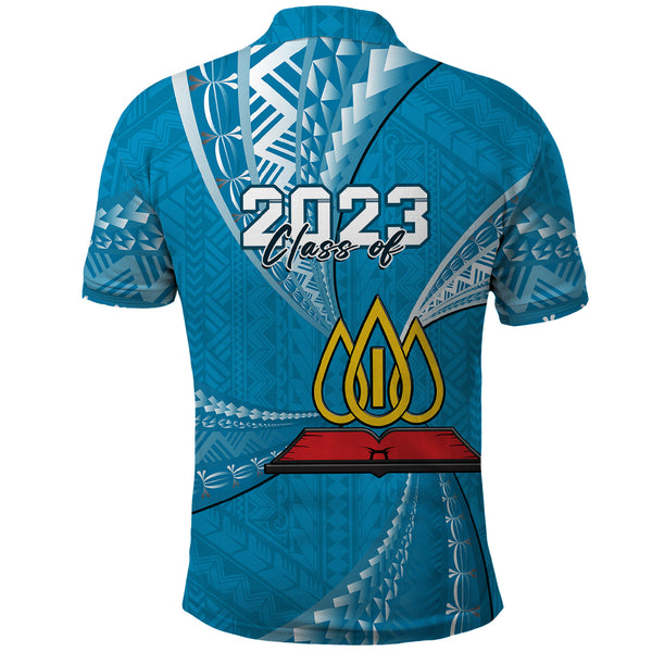 Custom Tonga Tupou College Polo Shirt Tongan Ngatu Pattern LT14 main image 1
