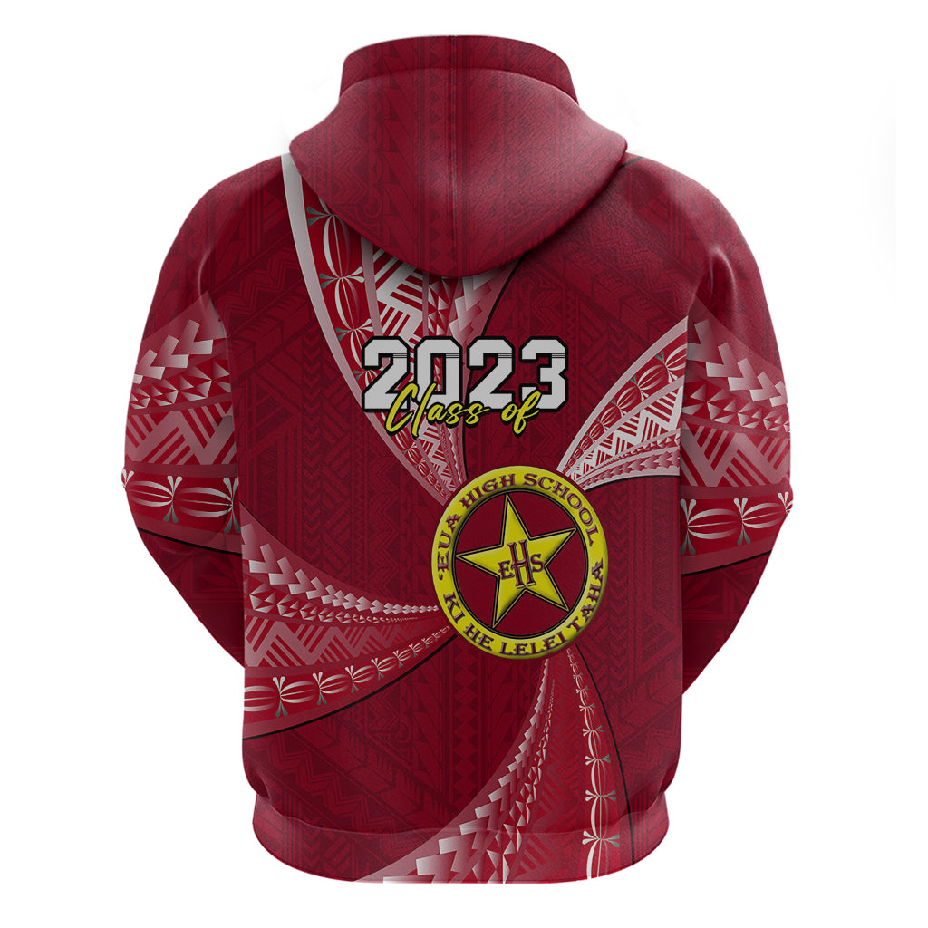 Custom Tonga Eua High School Hoodie Class of Year Tongan Ngatu Pattern LT14 - Polynesian Pride