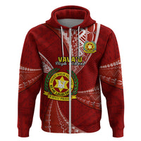 Custom Tonga Vavau High School Hoodie Class of Year Tongan Ngatu Pattern LT14 Zip Hoodie Maroon - Polynesian Pride