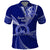 Custom Tonga Queen Salote College Polo Shirt Tongan Ngatu Pattern LT14 Blue - Polynesian Pride