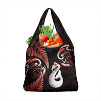 Red New Zealand Grocery Bag Aotearoa Silver Fern With Manaia Maori