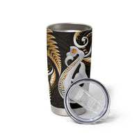 New Zealand Tumbler Cup Aotearoa Silver Fern With Manaia Maori Unique Gold
