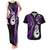 Personalised New Zealand Couples Matching Tank Maxi Dress And Hawaiian Shirt Aotearoa Silver Fern With Manaia Maori Unique Purple LT14 Purple - Polynesian Pride