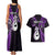 Personalised New Zealand Couples Matching Tank Maxi Dress And Hawaiian Shirt Aotearoa Silver Fern With Manaia Maori Unique Purple LT14 - Polynesian Pride