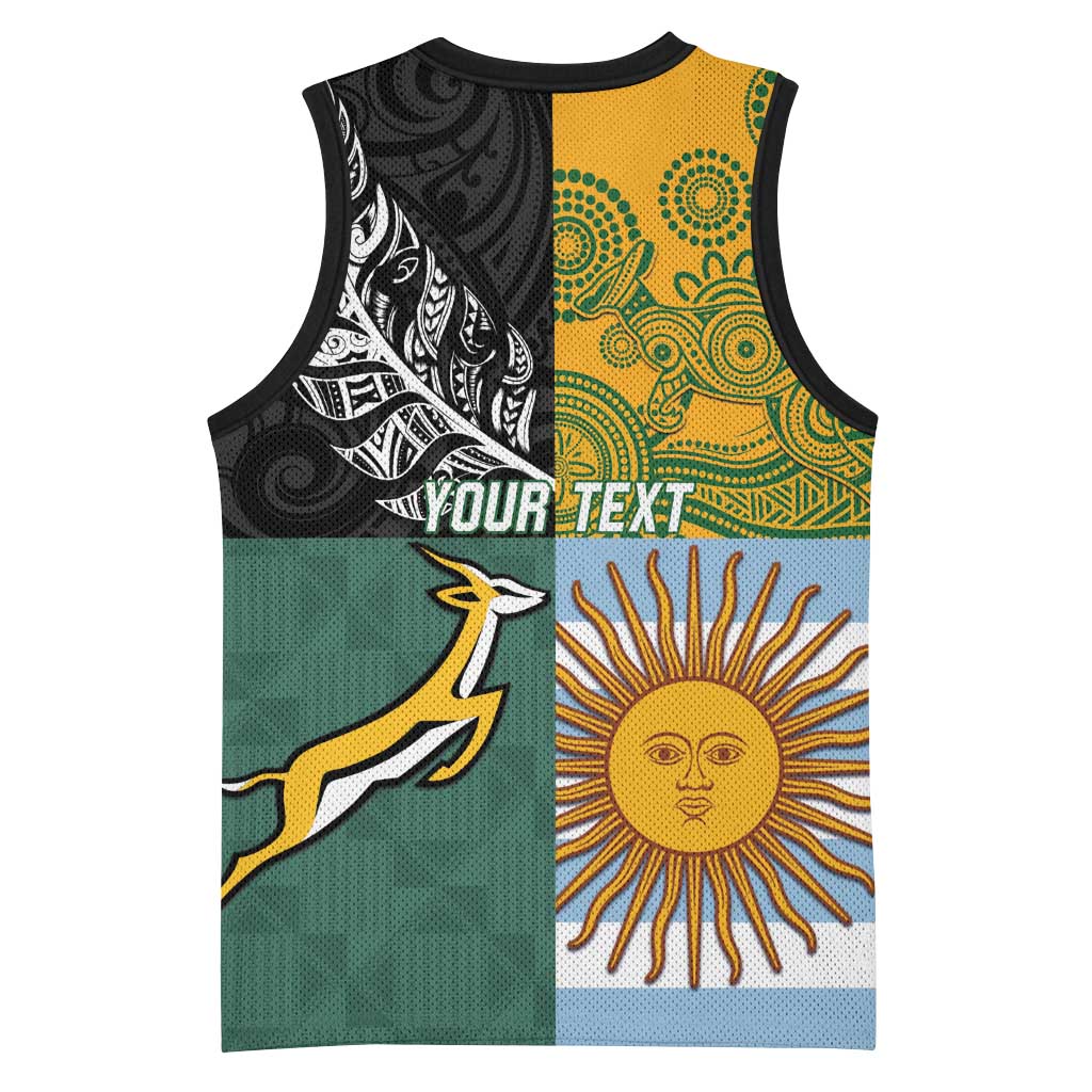 Personalised Rugby 2025 Championship Basketball Jersey Combination of Southern Hemisphere Countries - Polynesian Pride