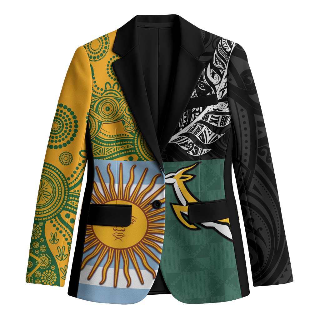 Personalised Rugby 2025 Championship Blazer Combination of Southern Hemisphere Countries - Polynesian Pride