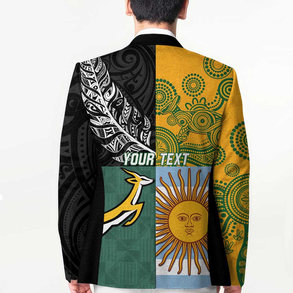 Personalised Rugby 2025 Championship Blazer Combination of Southern Hemisphere Countries - Polynesian Pride