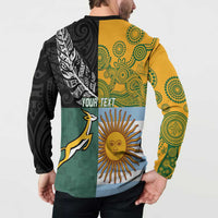 Personalised Rugby 2025 Championship Button Sweatshirt Combination of Southern Hemisphere Countries - Polynesian Pride