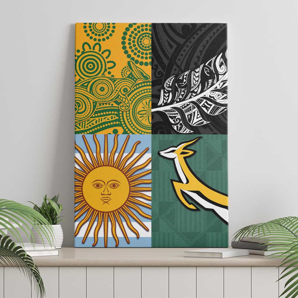 Rugby 2025 Championship Canvas Wall Art Combination of Southern Hemisphere Countries - Polynesian Pride
