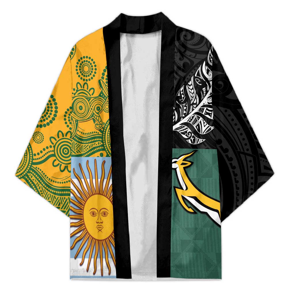 Personalised Rugby 2025 Championship Kimono Combination of Southern Hemisphere Countries - Polynesian Pride