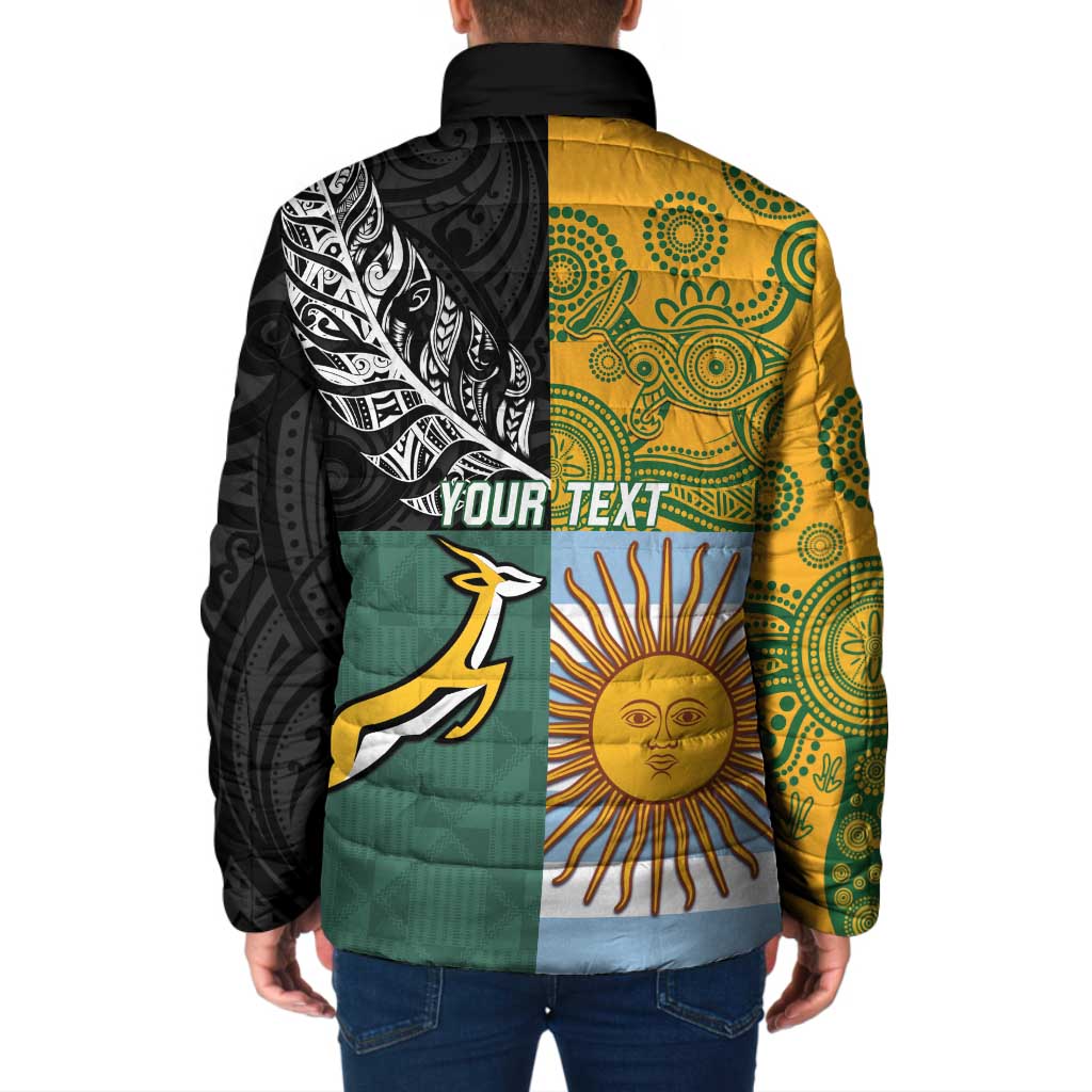 Personalised Rugby 2025 Championship Padded Jacket Combination of Southern Hemisphere Countries - Polynesian Pride