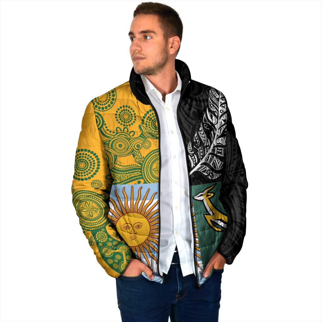 Personalised Rugby 2025 Championship Padded Jacket Combination of Southern Hemisphere Countries - Polynesian Pride