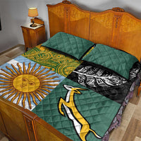 Rugby 2025 Championship Quilt Bed Set Combination of Southern Hemisphere Countries - Polynesian Pride
