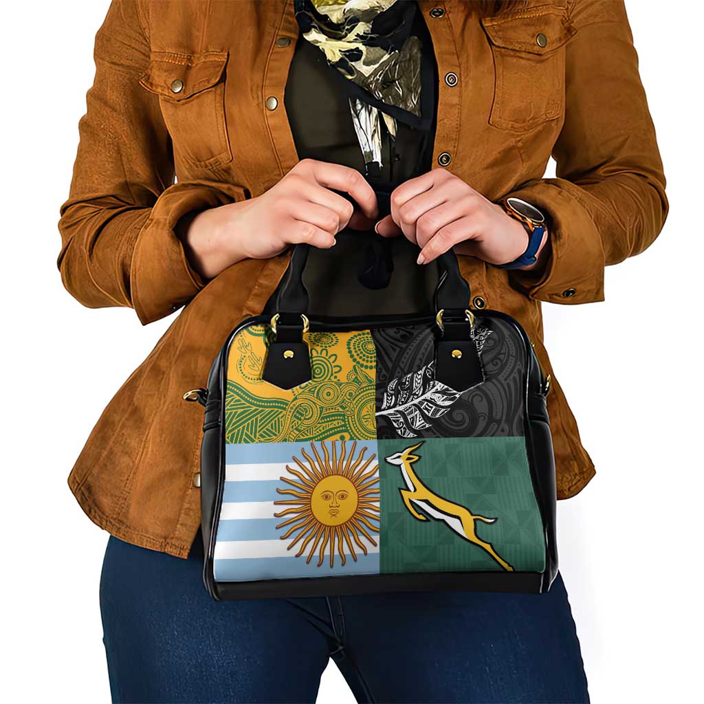 Rugby 2025 Championship Shoulder Handbag Combination of Southern Hemisphere Countries - Polynesian Pride