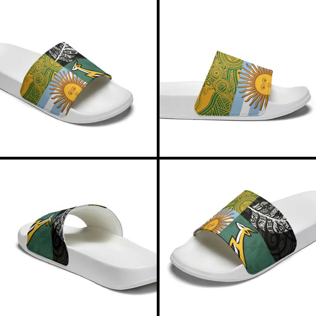 Rugby 2025 Championship Slide Sandals Combination of Southern Hemisphere Countries - Polynesian Pride