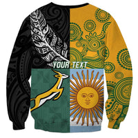 Personalised Rugby 2025 Championship Sweatshirt Combination of Southern Hemisphere Countries - Polynesian Pride