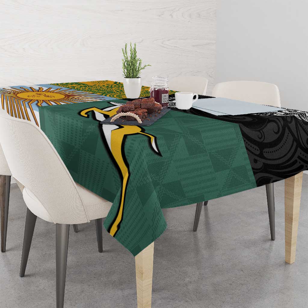 Rugby 2025 Championship Tablecloth Combination of Southern Hemisphere Countries - Polynesian Pride