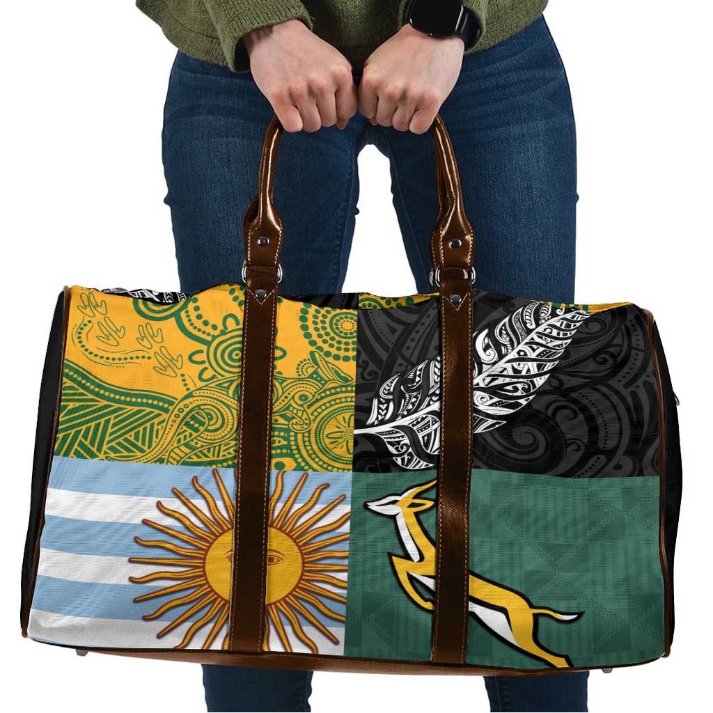 Rugby 2025 Championship Travel Bag Combination of Southern Hemisphere Countries LT14 Black - Polynesian Pride