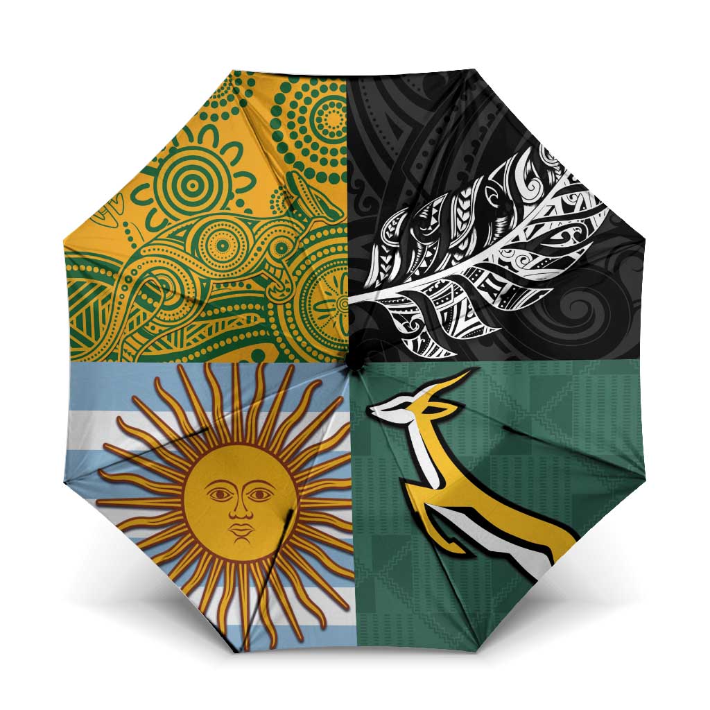 Rugby 2025 Championship Umbrella Combination of Southern Hemisphere Countries - Polynesian Pride