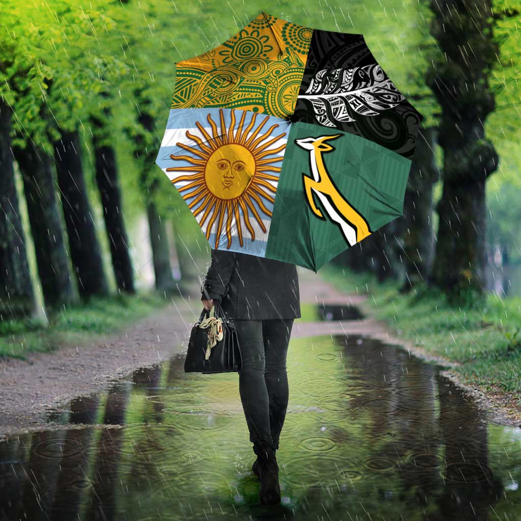 Rugby 2025 Championship Umbrella Combination of Southern Hemisphere Countries - Polynesian Pride