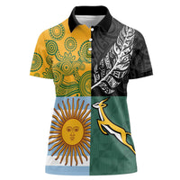 Personalised Rugby 2025 Championship Women Polo Shirt Combination of Southern Hemisphere Countries - Polynesian Pride