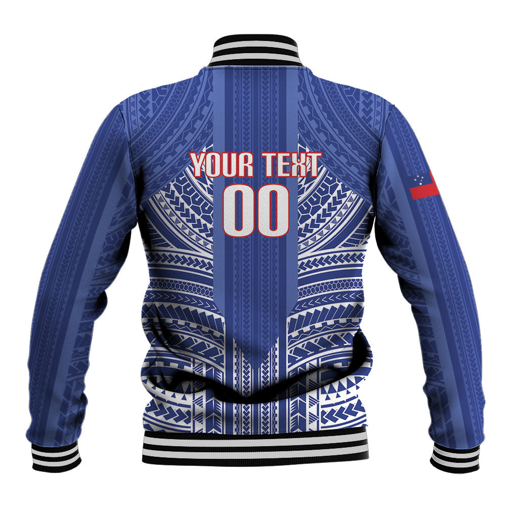Custom Manu Samoa Rugby 2026 Baseball Jacket Samoan Pattern
