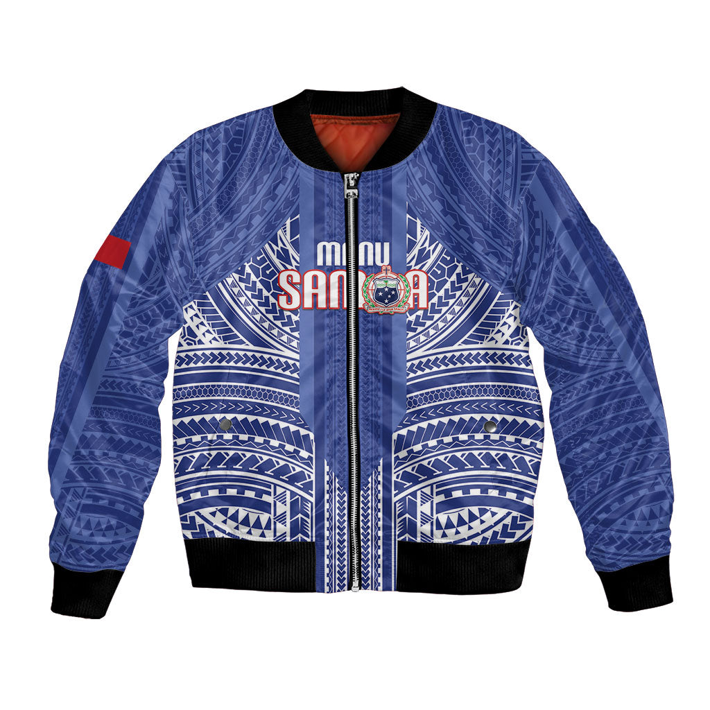 Custom Manu Samoa Rugby 2026 Bomber Jacket Samoan Pattern