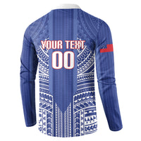 Custom Manu Samoa Rugby 2026 Button Sweatshirt Samoan Pattern