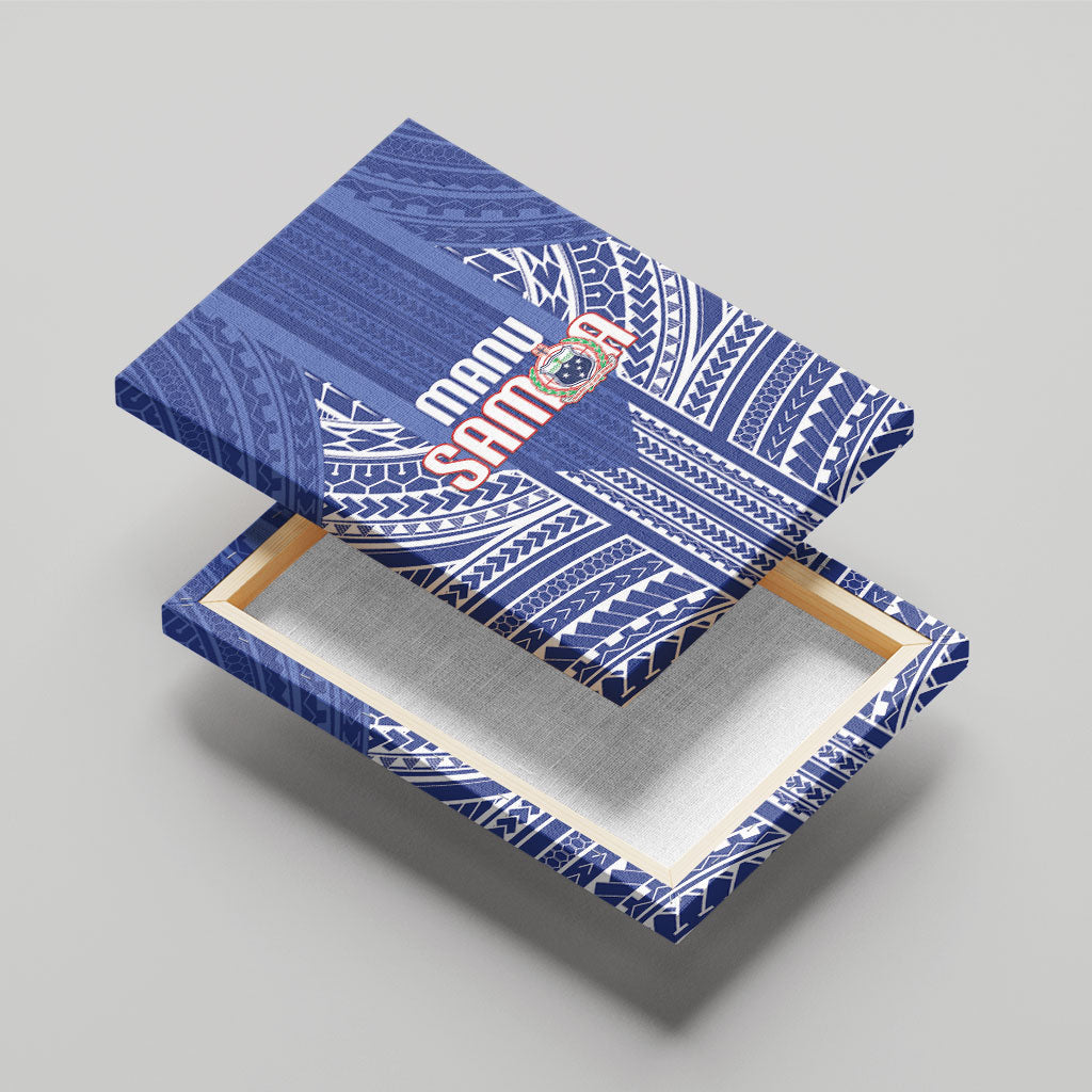 Manu Samoa Rugby 2026 Canvas Wall Art Samoan Pattern